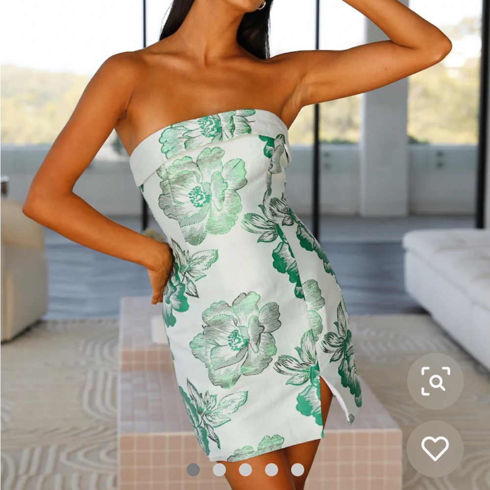 HELLO MOLLY Green Floral Dress